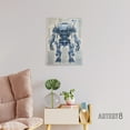 thumbnail image 3 of Mech War Military Robot Schematic Canvas Wall Art Print 12X16", 3 of 4