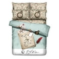 thumbnail image 2 of Twin Size 4 Piece Duvet Cover Sheets Set -  Clocks, 2 of 2