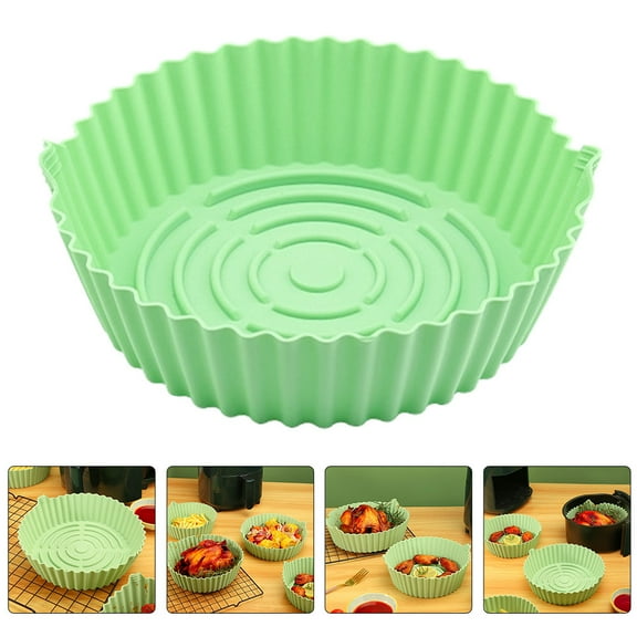 LEORX Air Fryer Safe Bowl Non-Stick Green Silicone 1Pcs for Home Cooks