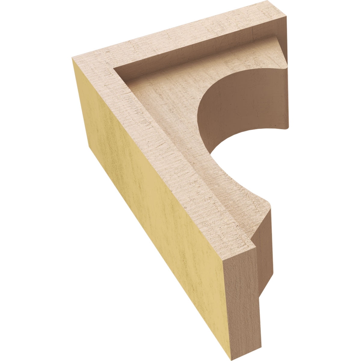 3"W x 6"D x 9"H Classic Emerson Rough Cedar Woodgrain TimberThane Corbel, Primed Tan