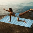 thumbnail image 5 of LACKUST Blue Striped Beach Towel - Quick-Dry Oversized Towel for Travel and Outdoor Activities, 35.43x70.86 Inches, 5 of 7