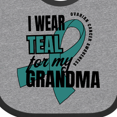 thumbnail image 4 of Inktastic I Wear Teal for My Grandma Ovarian Cancer Awareness Boys or Girls Baby Bib, 4 of 4