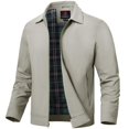 thumbnail image 1 of Chaqueta cortavientos ligera TBMPOY para hombre, gris claro, XXL, 1 of 7
