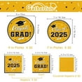 thumbnail image 2 of Graduation Party Plates and Napkins Gatherfun Graduation decorations class of 2025 Blue Disposable Paper Plates Luncheon Napkins Cocktail Napkins for Congrats Grad Party Decorations, Serve 50, 2 of 10