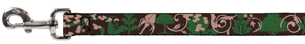 Buckle-Down Pet Leash, Dog Leash, Earthy Brown Green, 6 Feet Long 1.0 Inch Wide