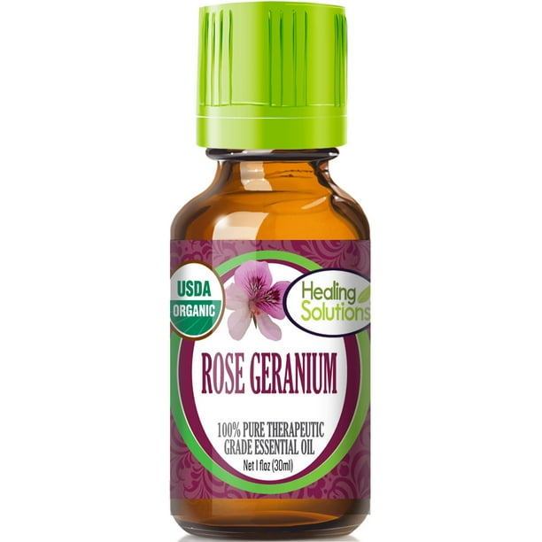 Organic Rose Geranium Essential Oil (100 Pure USDA Certified Organic