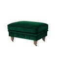 thumbnail image 4 of Rustic Manor Audriana Hunter Green Velvet Chesterfield Cocktail Ottoman 36L x 25W x 20H, 4 of 11
