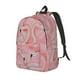 thumbnail image 1 of Disketp Flamingos Mochila de Lona Estampada, Mochila Escolar de Viaje Ligera para Estudiantes y Portátil-Small, 1 of 5