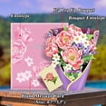 thumbnail image 6 of Pop Up Flower Cards, Paper Flowers Bouquet 12’‘ Daisies and Butterflies 3D Popup Greeting Cards with Blank Note Card and Envelope, Birthday, Mothers Day, Graduation, Thank You Gifts for Women Teachers, 6 of 10