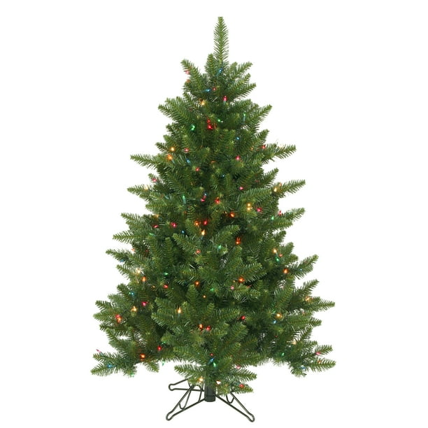 Vickerman PreLit 4.5' Camdon Fir Artificial Christmas Tree, DuraLit, Multicolor Lights