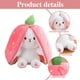 thumbnail image 3 of Conejo Fresa Conejo Transformado Fresa Xiaoguo Juguete Peluche Almohada Zanahoria Muñeca Conejo Blanco (Conejo Fresa 18 Cm) [Conejo Fresa 18 Cm] [Aspiradora Única], 3 of 9
