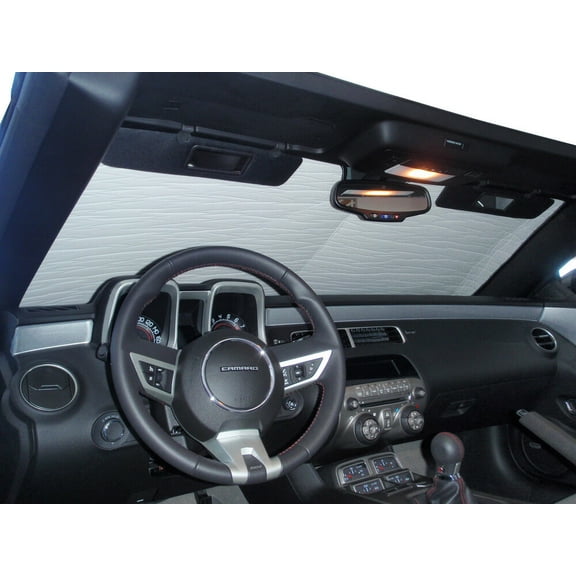 HeatShield, The Original Windshield Sun Shade, Custom-Fit for Chevrolet Camaro Convertible 2010, 2011, 2012, 2013, Silver Series