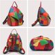 thumbnail image 2 of Mochila Mochila De Cuero De Mujer Bolso Mochila De Cuero De Vaca Patchwork Degradado, 2 of 5