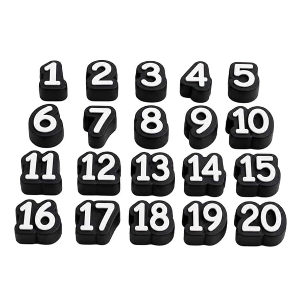 20 Pcs Numbered Pencil Toppers 1-20,Reusable Classroom Pencil Labels for Teachers,Pencil Tracking Markers for Supply Stations and School Organization,Red:Number 1-20