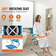 thumbnail image 3 of KFFKFF Swivel Shower Chair with 360-Degree Rotation, Adjustable Seat with Pivoting Arms & Padded Design for Shower or Tub, Non-Slip Rotating Bath Chair for Seniors and Individuals with Disabilities, 3 of 9