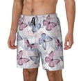 thumbnail image 2 of Daiia Butterflies in Pastel Mens Swim Trunks Swim Shorts Quick Dry Swim Shorts with Mesh Lining Pockets-Medium, 2 of 9