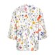 thumbnail image 2 of TaTaai Women's Roll Tab Sleeve Blouse, Printed V Neck Shirt, Linen Look Three Quarter Top for Casual Summer Gift, 2 of 5