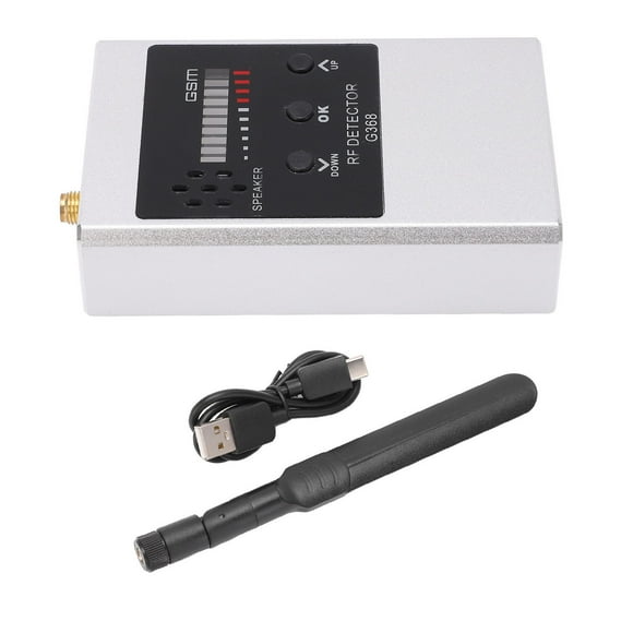 Camera Detector 300MHz To 2700MHz Sound Vibration LED Indicator RF Signal Scanner Adjustment Wireless Signal Detector Silver