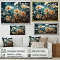 thumbnail image 4 of Designart "Blue Dandelion Floral Euphony V" Floral Floater Framed Wall Art Print, 4 of 7