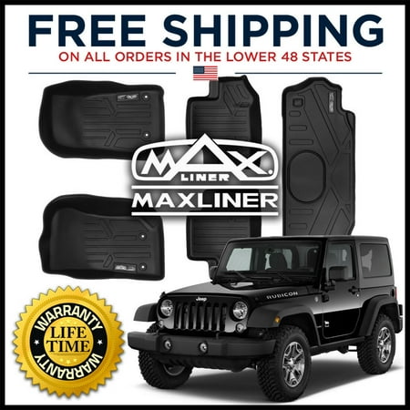 Maxliner Custom 1st 2nd Cargo Floor Mats Set Black 15 18 Jeep