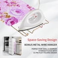 thumbnail image 4 of Adjustable Height Foldable Ironing Board, Floral Printed Compact Ironing Table with Non-Slip Legs for Small Space Home Dorm Apartment - Purple, 4 of 9