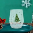 thumbnail image 3 of Christmas Glasses 14oz Christmas Tree Stemless Glass Double Old Fashioned Drinking Cups Party Xmas Gift for Family Friends Party Event, 3 of 3