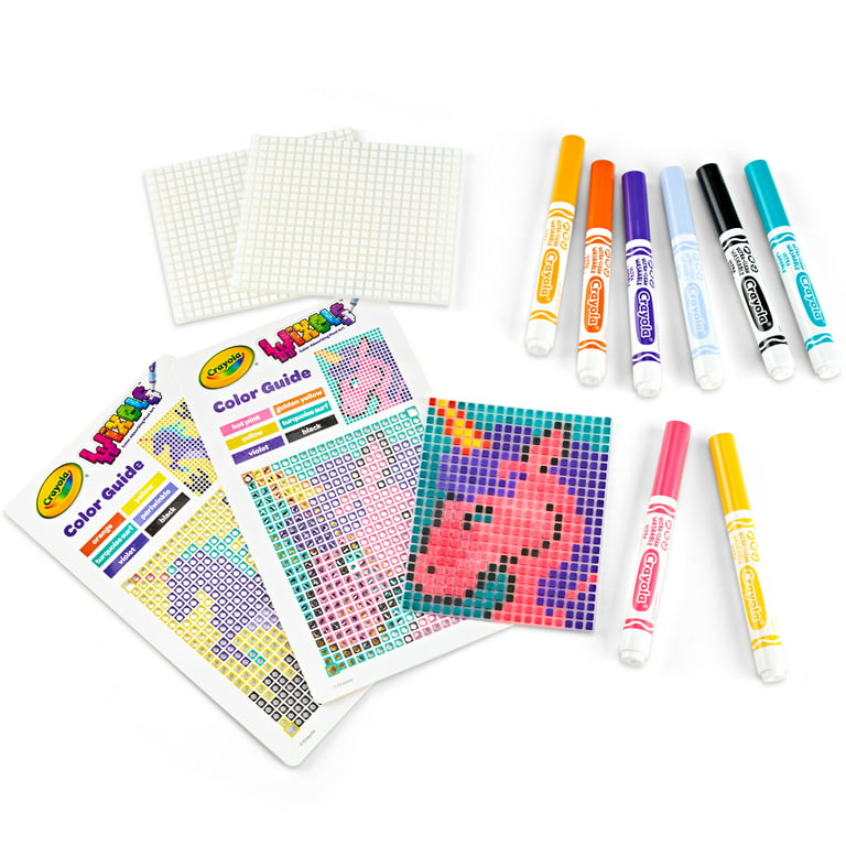 Crayola Wixels Unicorn Activity Kit, Pixel Art Coloring Set, Gift