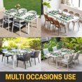thumbnail image 5 of St. Patrick's Day Table Cloths for 6 Foot Rectangle Tables, Green Shamrock Gnomes Gold Coin Spring Patio Waterproof Elastic Fitted Tablecloths, Washable Rectangular Table Cover for Camping, 5 of 8