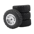 thumbnail image 4 of Fiocias 4 Pieces RC Car Tires Upgrade RC Wheel Parts Accessory Rubber Tire High Elastic Improved Vehicle Stability Suitable for Off Road DIY Modified Home Dec Titanium, 4 of 8