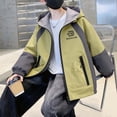 thumbnail image 5 of DJDLJWCJ Boys Windbreaker Jacket (3-15) Waterproof Hooded Reversible Jacket Spring/Fall Zip Up Outerwear for Kids Green Size 3T, 5 of 6