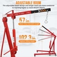 thumbnail image 3 of EDTara Grue Moteur pour Cerises, Capacité de 2 Tonnes avec 4 Positions Réglables, Design Pliable et Levage de 4400 Lbs, Mobile sur Roues pour Usage Industriel et Intensif, 3 of 7