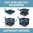thumbnail image 3 of CleverMade Collapsible Milk Crate 25L Stackable, Ocean 3 Pack, 3 of 10