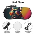 thumbnail image 3 of Xecao Retro Bulldog Sunglasses for Eyeglass Case Soft Shell, Portable Sunglass Case, Fashionable Eyeglass Case with Zipper, Lightweight, 3 of 6