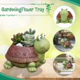 thumbnail image 1 of Cute Turtle Flowerpot Animal Resin Succulent Planter Desk Mini Ornament, 1 of 6