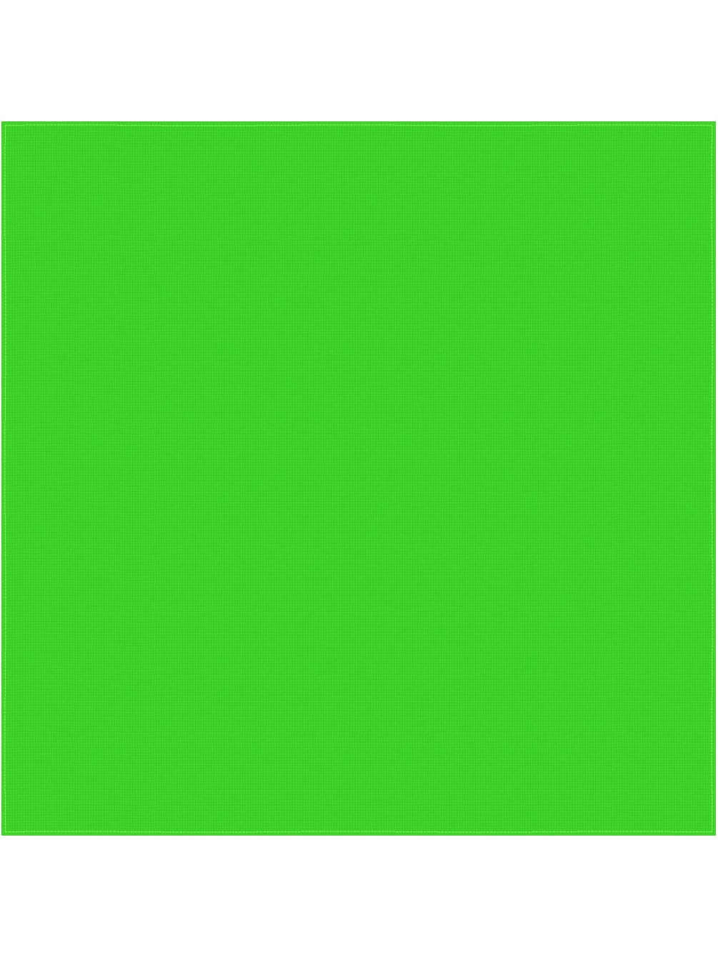 Solid Neon Green Bandana Single Piece 14x14