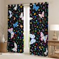 thumbnail image 2 of Manfei Cartoon bohemian Butterflies Curtains Pack of 2 (42x84 Each),Cute Daisy Flower Curtains Blackout,Colorful Floral Bedroom Curtains For Girl,Luxury Bedroom Decor, 2 of 6