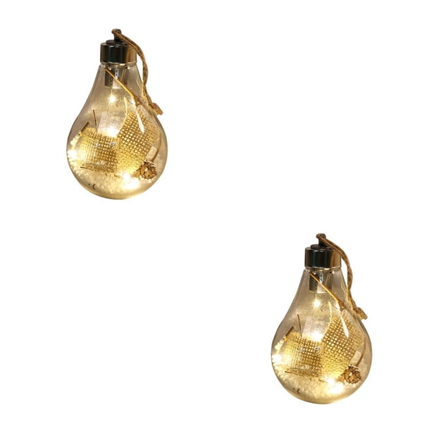 Billuyoard Bola de Navidad LED Bombilla colgante Adorno de Año Nuevo Hogar Bar Club Bombilla decorativa Suministros para fiestas de vacaciones Type1 NO1