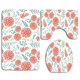 thumbnail image 1 of Juego de alfombras de baño ABPHQTO Fondo floral con hojas de helecho 3 piezas, 1 of 2