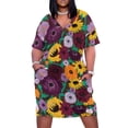 thumbnail image 2 of Vestido holgado con bolsillos y flores para piano, vestido ceñido, vestido bonito., 2 of 7