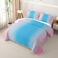 thumbnail image 3 of Erosebridal Ombre Strip Quilt King,Colorful Gradient Lines King Coverlet Set For Girls,3pcs, 3 of 7