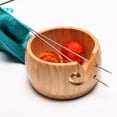 thumbnail image 5 of Yarn Bowl with Lid Wooden Easy to Knit Crochet Organizer Storage Holder Knit and, 5 of 8