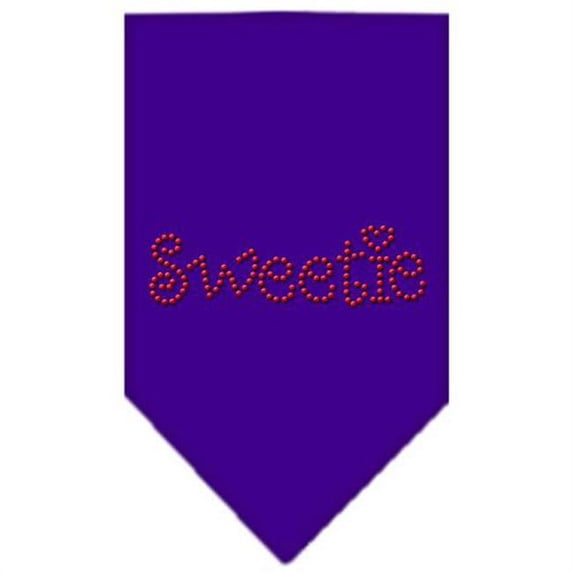 Mirage Pet Products Sweetie Rhinestone Bandana Purple Large