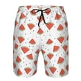 thumbnail image 4 of Kdxio Hand Drawn Watermelon Pattern Mens Casual Shorts - Drawstring Summer Beach Sports Shorts for Men, 4 of 9