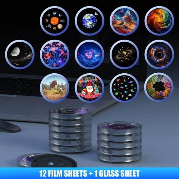 HD Starry Projector Light with Adjustable Knob and 13 Discs Kids Planetarium