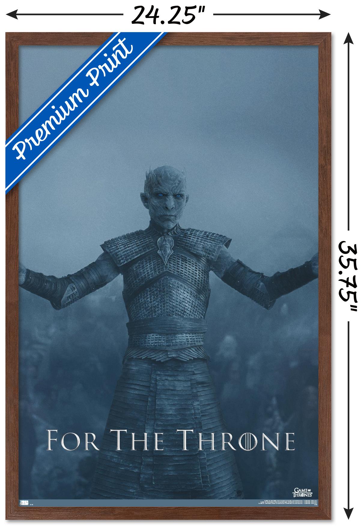Game of Thrones - The Night King Wall Poster, 22.375" x 34", Framed