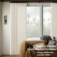 thumbnail image 4 of ASWZXCFGV Sage Green Linen Sheer Curtains 96 Inches Long Memory Shape Trained Pleated Curtain for Living Room with Hooks Rings Back Tab Pinch Pleat Drapes 96 Inch Length for Boho Bedroom, 4 of 9