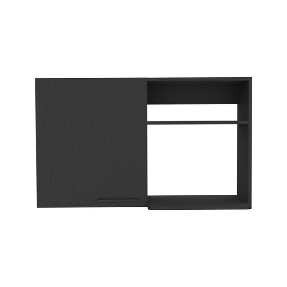 Newboti Furniture Kitchen Wall Cabinet Bussolengo, Two Shelves, Black Wengue Finish 41690