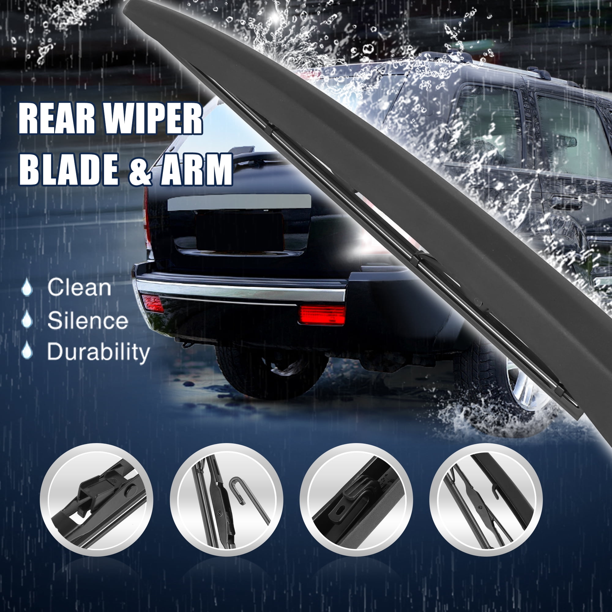 Rear Wiper Arm and Blade Set for Buick Envision 2014 2015 2016 2017 Back windshield Wiper Arm Blades Replace OE 22894224 