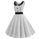 thumbnail image 3 of Puntoco Vestidos Mujer Verano Moda Mujer Corte Contraste Cuello Alto Lunares Vestido Grande, 3 of 7