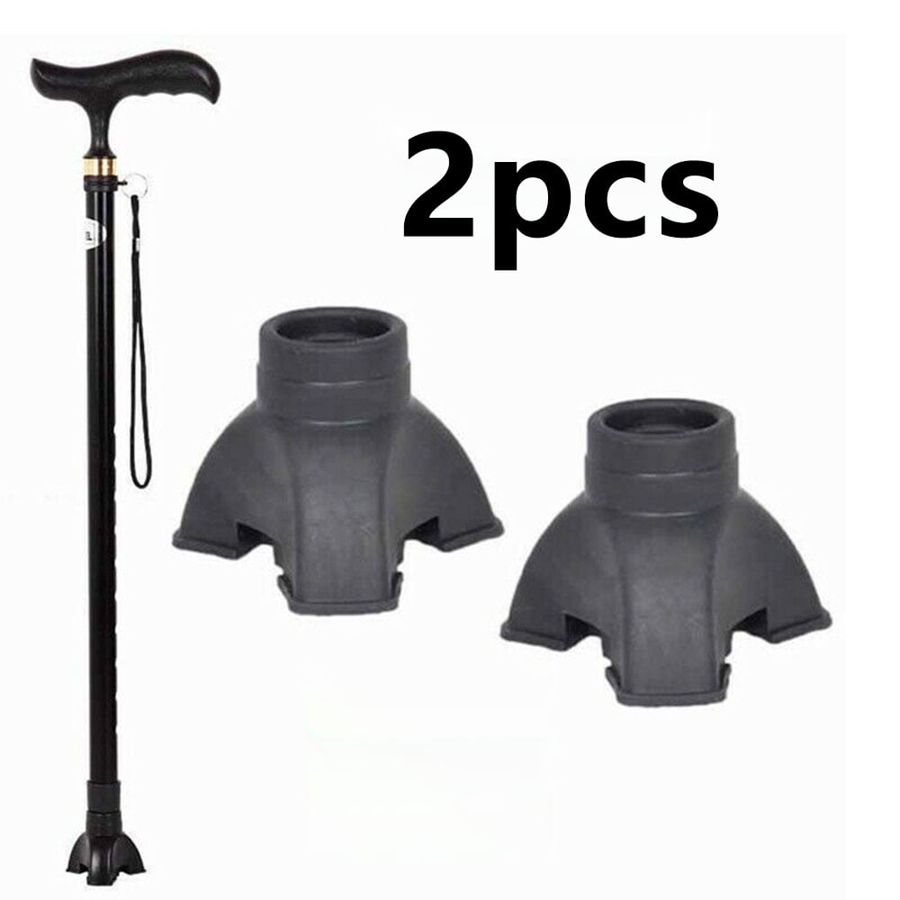 2x Gray Anti Slip Rubber Tip For Cane Walking Stick Crutches Chair 7/8" 